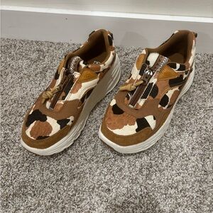 NWOT UGG Cow Print Sneakers